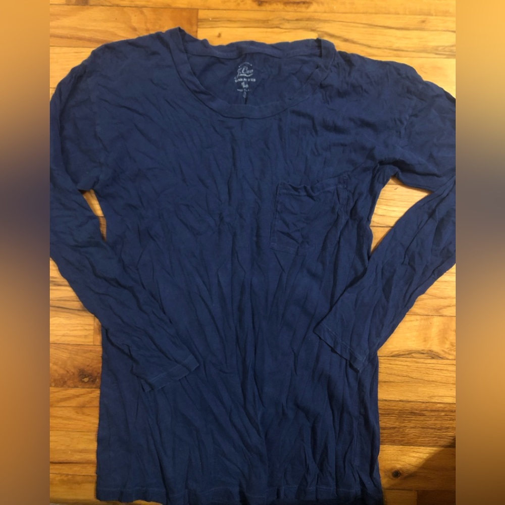 LS royal blue shirt. Cotton stretch.
